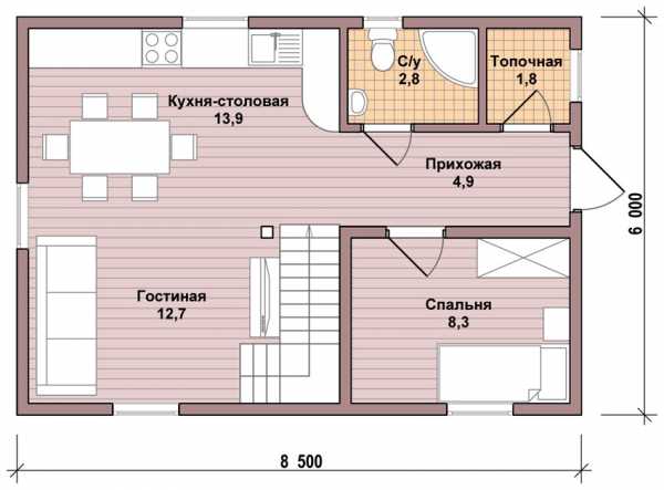 Дизайн Дома 6 На 8 Внутри Фото